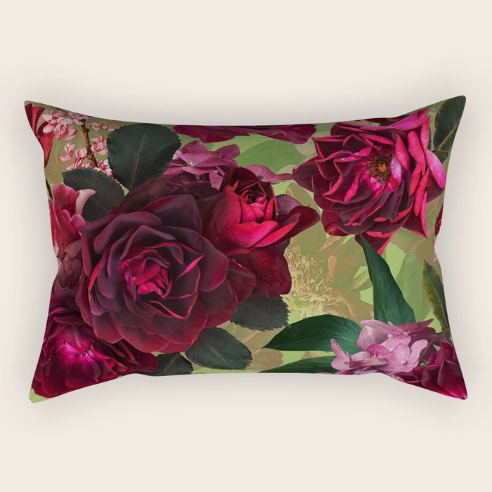 Vintage & Shabby Chic - Botanical Roses Summer Garden   Rectangular Pillow Gallery Image 1