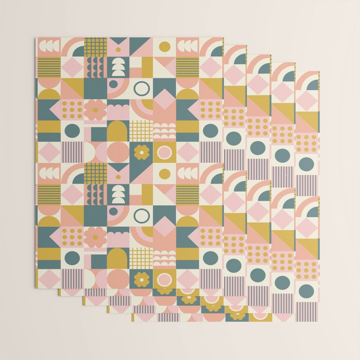 Mid Century Squares Wrapping Paper Gallery Image 3