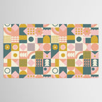 Mid Century Squares Tablecloth Gallery Image 2