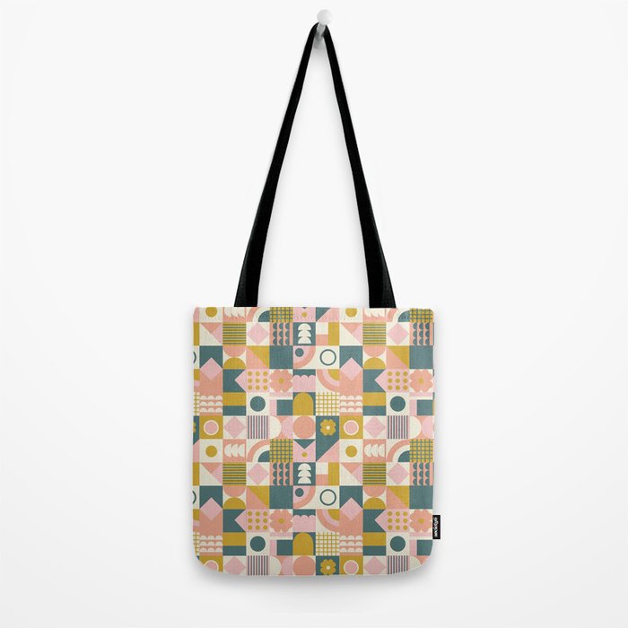 Mid Century Squares Tote Bag Gallery Image 2
