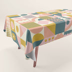 Mid Century Squares Tablecloth Gallery Image 1
