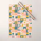 Mid Century Squares Wrapping Paper Gallery Image 1