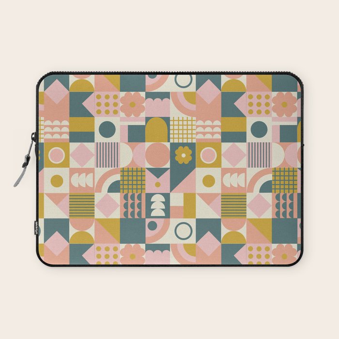 Mid Century Squares Laptop Sleeve Gallery Image 1