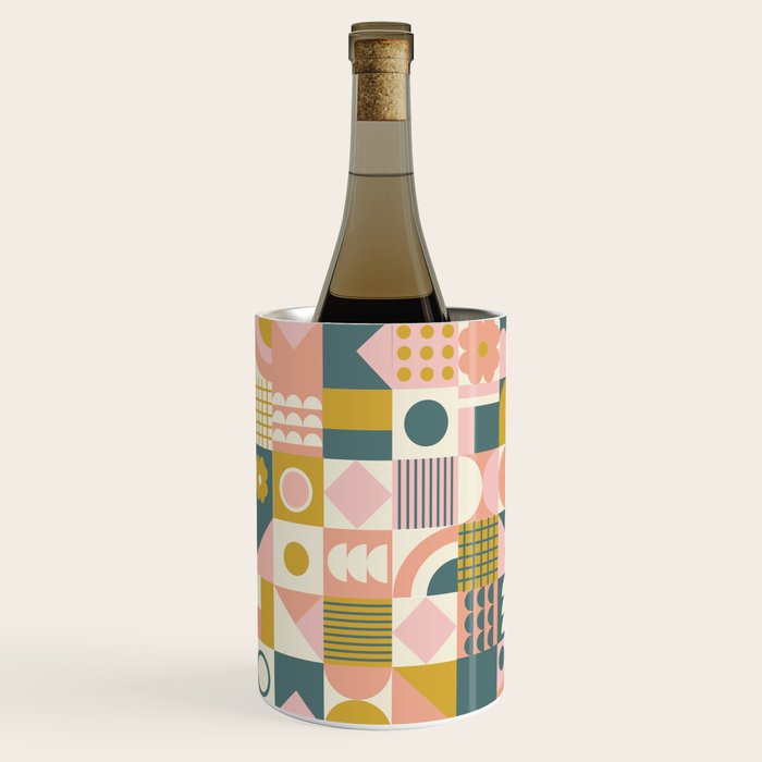 Mid Century Squares Wine Chiller Gallery Image 3