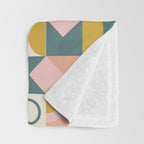 Mid Century Squares Throw Blanket Gallery Image 3