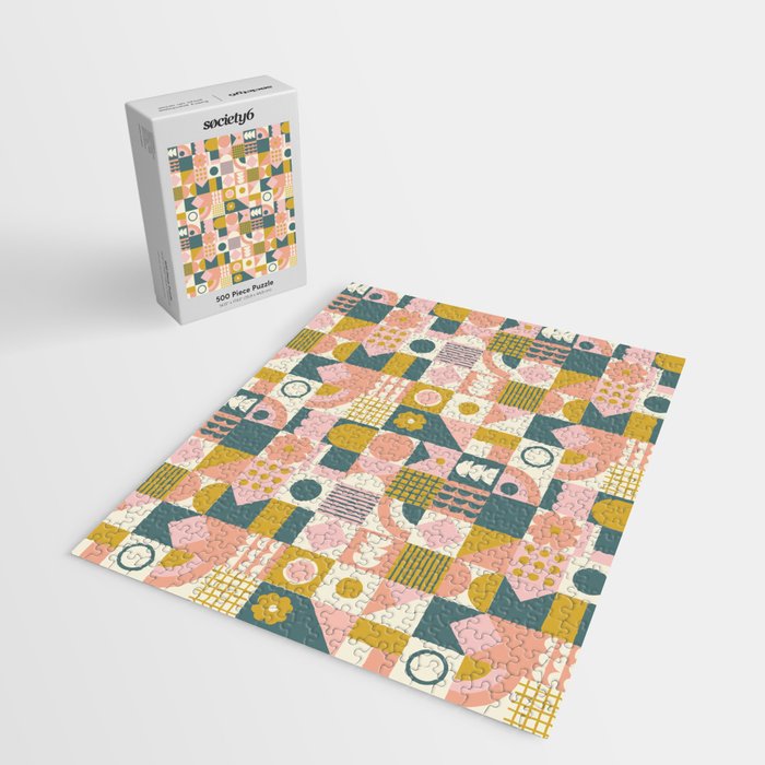 Mid Century Squares Jigsaw Puzzle Gallery Image 2