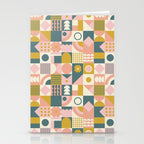 Mid Century Squares Stationery Card Gallery Image 2