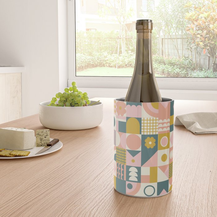 Mid Century Squares Wine Chiller Gallery Image 4