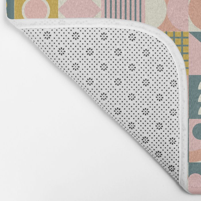 Mid Century Squares Bath Mat Gallery Image 2