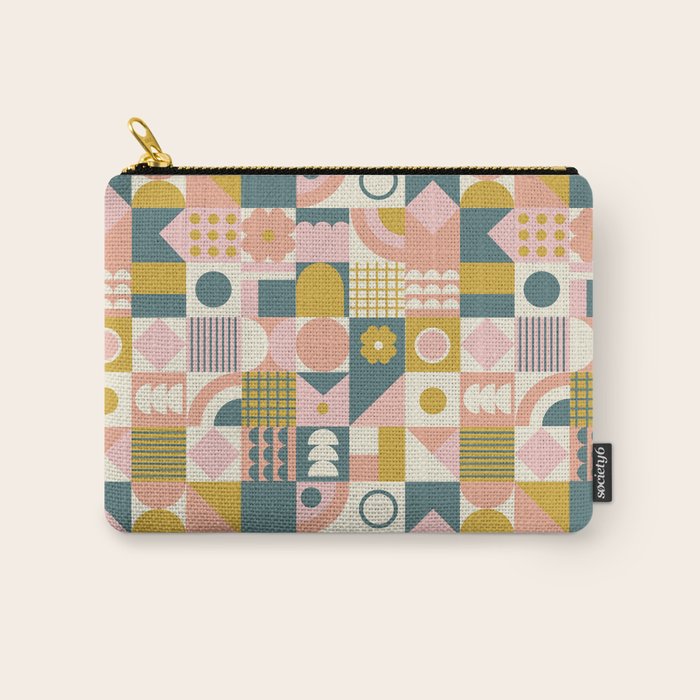 Mid Century Squares Carry All Pouch Gallery Image 1