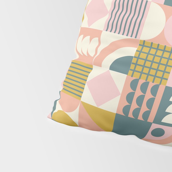 Mid Century Squares Pillow Sham Gallery Image 4