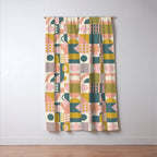 Mid Century Squares Window Curtain Gallery Image 3