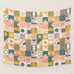 Mid Century Squares Wall Tapestry Gallery Image 4