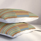Mixed Stripes Pattern XX Retro Earthy Pillow Sham Gallery Image 3