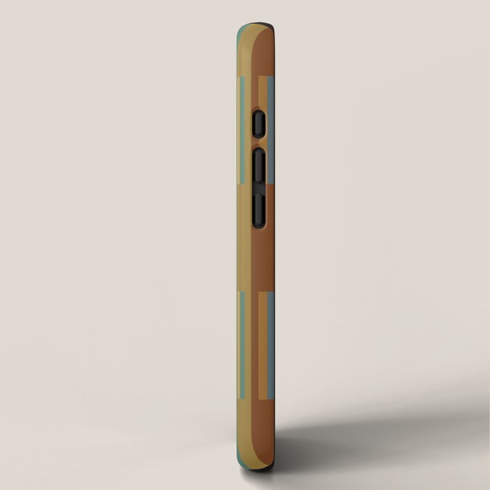 Mixed Stripes Pattern XX Retro Earthy iPhone Case Gallery Image 2
