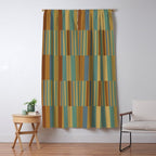 Mixed Stripes Pattern XX Retro Earthy Window Curtain Gallery Image 5