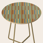 Mixed Stripes Pattern XX Retro Earthy Side Table Gallery Image 2