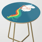 Fat Unicorn on Rainbow Jetpack Side Table Gallery Image 2