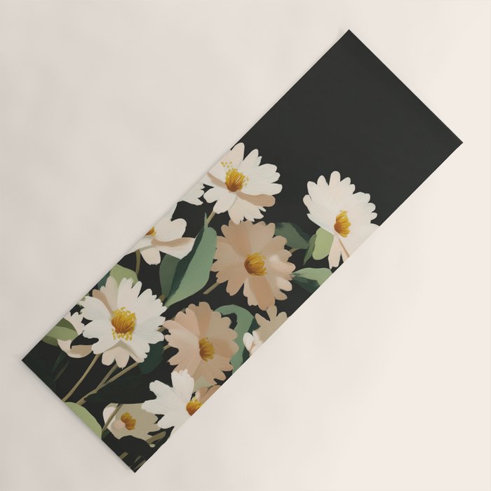 Soft Bloom Noir Yoga Mat Gallery Image 1