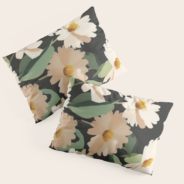 Soft Bloom Noir Pillow Sham Gallery Image 3