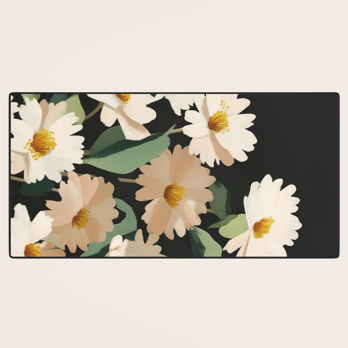 Soft Bloom Noir Desk Mat Gallery Image 3