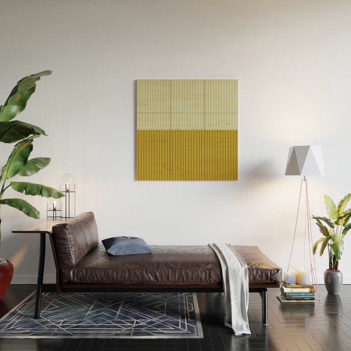 Color Block Lines XXI Moss Wood Wall Art Gallery Image 2