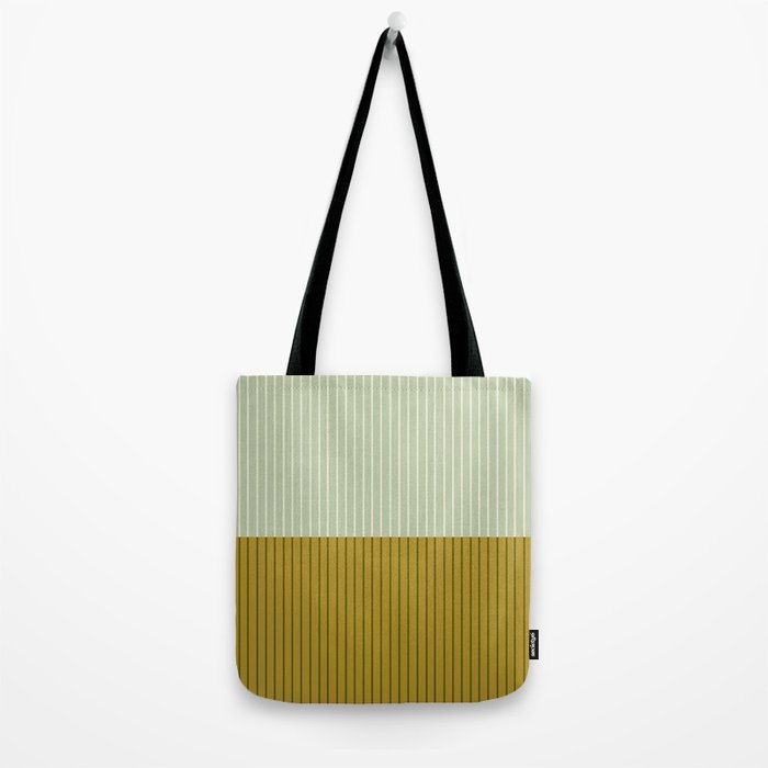 Color Block Lines XXI Moss Tote Bag Gallery Image 2
