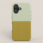Color Block Lines XXI Moss iPhone Case Gallery Image 1