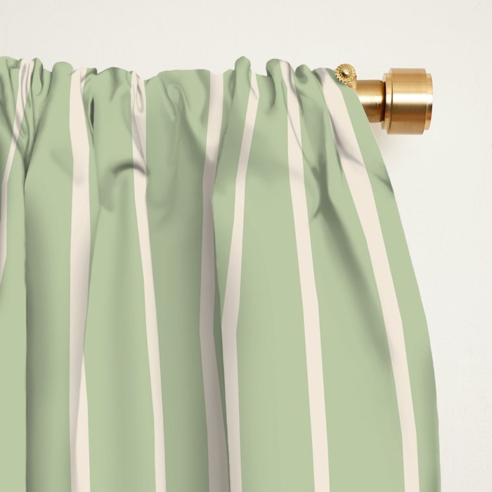Color Block Lines XXI Moss Window Curtain Gallery Image 2