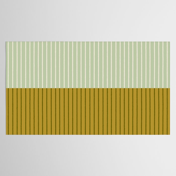 Color Block Lines XXI Moss Tablecloth Gallery Image 2