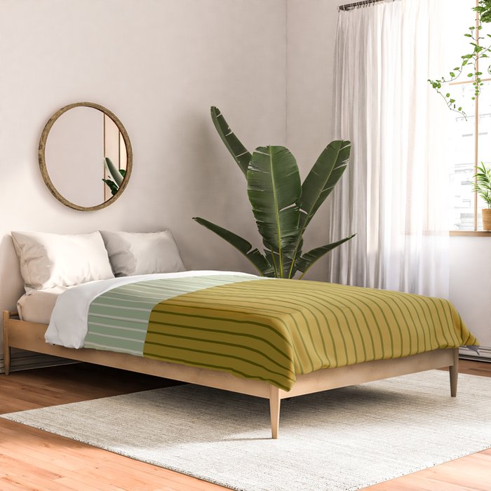 Color Block Lines XXI Moss Comforter Gallery Image 2