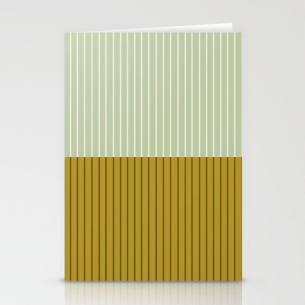 Color Block Lines XXI Moss Stationery Card Gallery Image 1