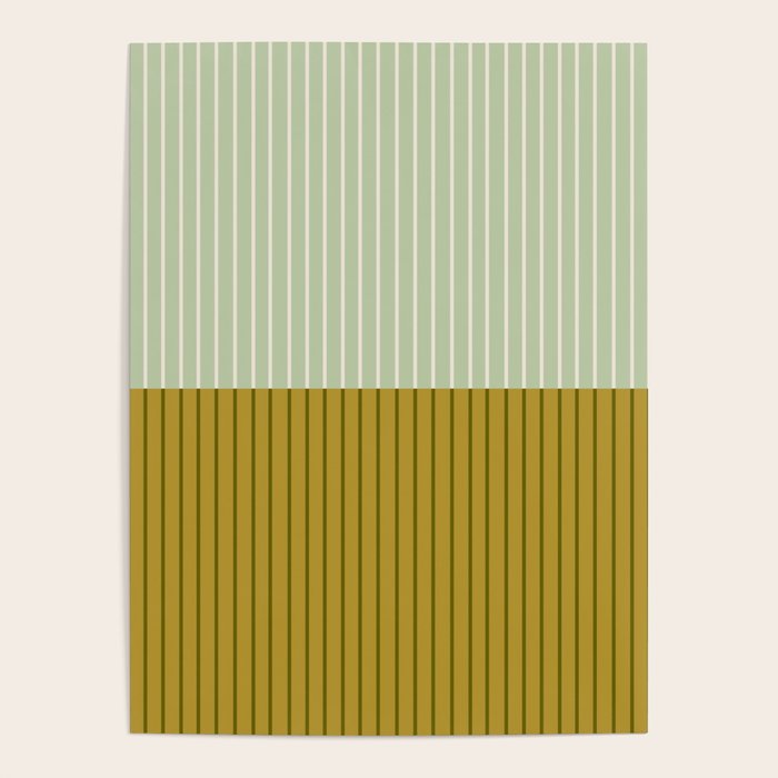 Color Block Lines XXI Moss Poster Gallery Image 4