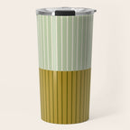 Color Block Lines XXI Moss Travel Mug Gallery Image 1