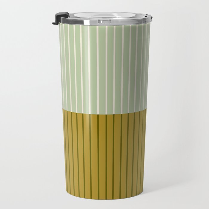 Color Block Lines XXI Moss Travel Mug Gallery Image 3