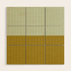 Color Block Lines XXI Moss Wood Wall Art Gallery Image 1