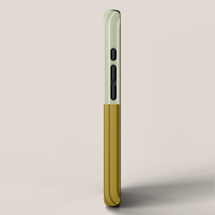 Color Block Lines XXI Moss iPhone Case Gallery Image 2