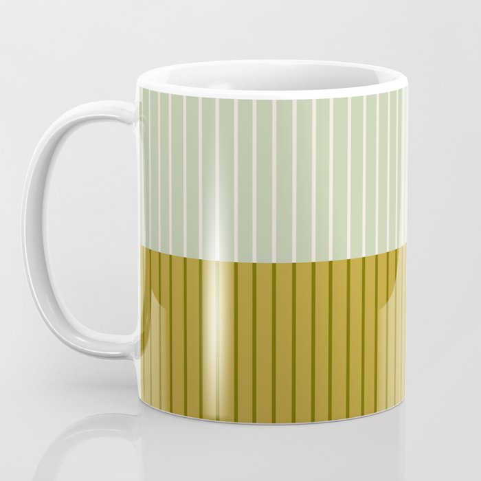 Color Block Lines XXI Moss Coffee Mug Gallery Image 3