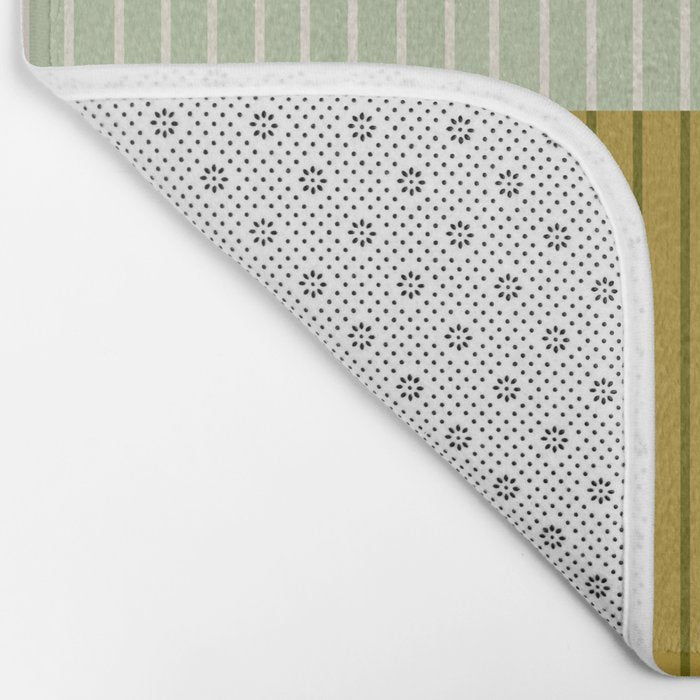 Color Block Lines XXI Moss Bath Mat Gallery Image 2