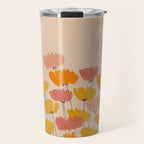 Summertime Flowers On Beige Travel Mug Gallery Image 1