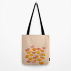 Summertime Flowers On Beige Tote Bag Gallery Image 2