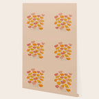 Summertime Flowers On Beige Wallpaper Gallery Image 2