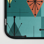 Mid Century Modern Starburst Diamonds Turquise & Teal Laptop Sleeve Gallery Image 3