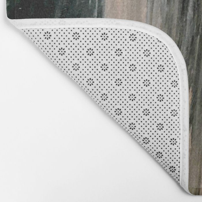01025: a neutral abstract in gold, black, and white Bath Mat Gallery Image 2