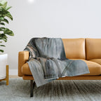 01025: a neutral abstract in gold, black, and white Throw Blanket Gallery Image 1