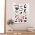 Sushi Dreams - White Wall Tapestry Gallery Image 2