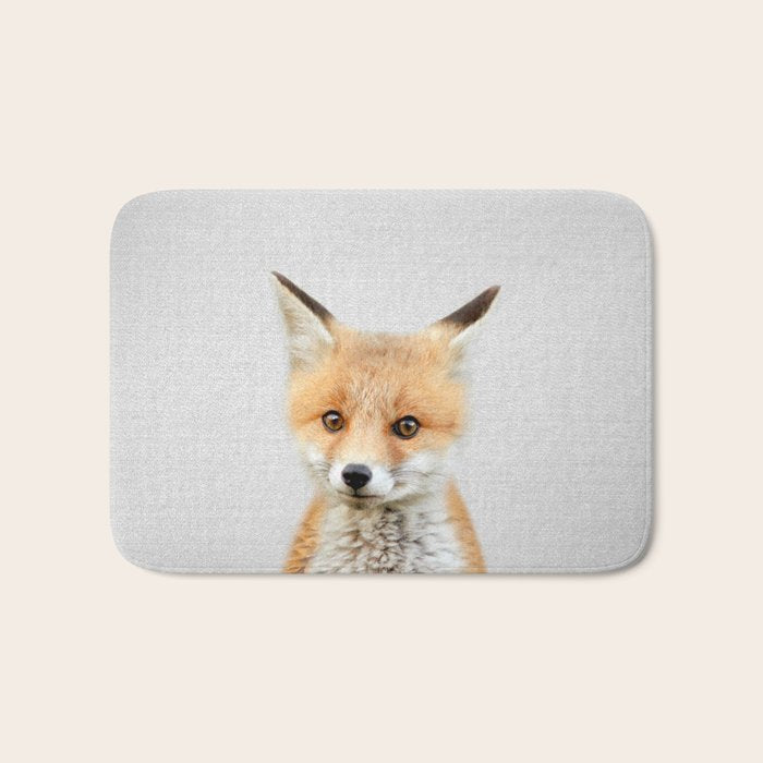 Baby Fox - Colorful Bath Mat Gallery Image 1