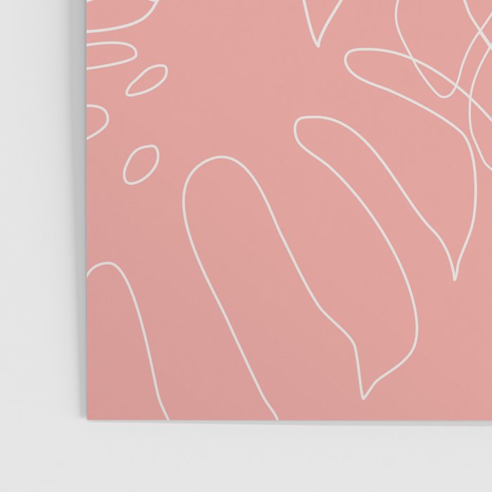Monstera No2 Pink Poster Gallery Image 3