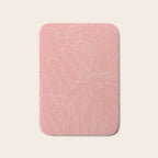 Monstera No2 Pink Bath Mat Gallery Image 1