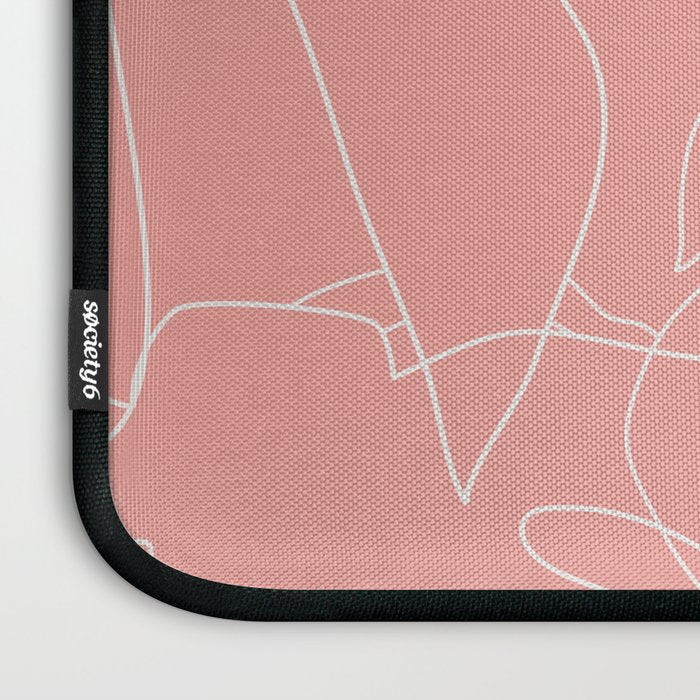 Monstera No2 Pink Laptop Sleeve Gallery Image 3